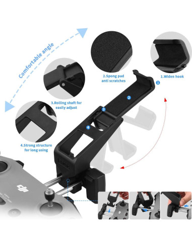 Soporte Ajustable para Tableta HeiyRC para Controlador DJI - 7 a 10.5 Pulgadas