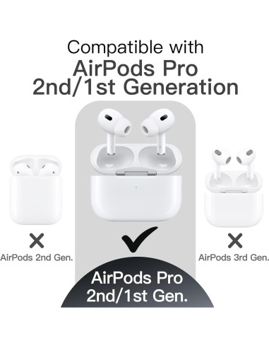 Funda de Silicona JETech para AirPods Pro 2/1 Gen 2023/2022/2019