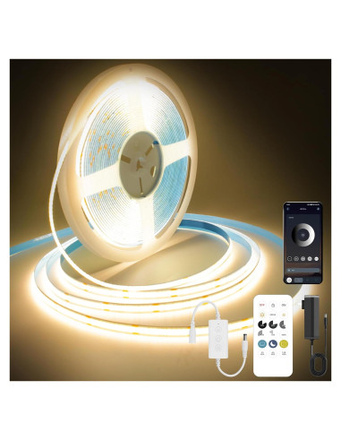 Tira LED COB 7.5m Pandery 3000K Regulable Control Remoto