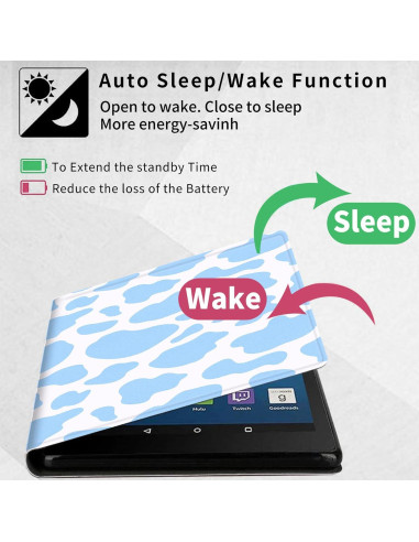 Funda BVCLKJPOI para Kindle 6" 11 Gen 2022 - Estampado Vaca Azul
