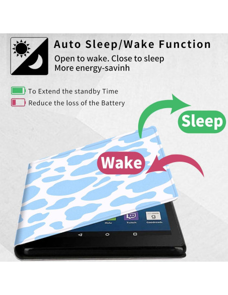Funda BVCLKJPOI para Kindle 6" 11 Gen 2022 - Estampado Vaca Azul