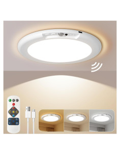 Luz de Techo Inalámbrica ANOTEK 19.05 cm con Sensor de Movimiento