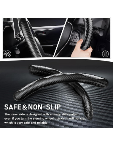 Cubierta de Volante Antideslizante Cartist - Fibra de Carbono