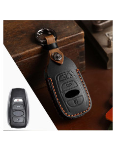 Funda de Llave Inteligente KEALAS para Subaru - Cuero Negro