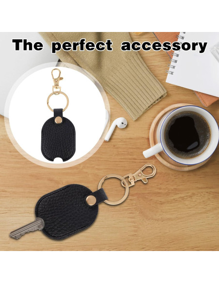 Funda de Llave de Cuero Sintético Negra para Llaves Rotas