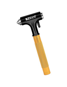 Martillo de Seguridad SZEOF Rompe Ventana y Cinturón Oro