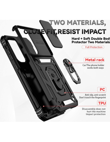 Funda SunStory para Samsung Galaxy A35 5G con soporte y tapa