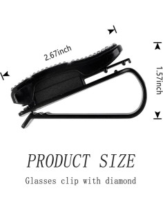 Juego de 2 Sujetadores de Gafas de Sol Turcee con Rhinestones 2