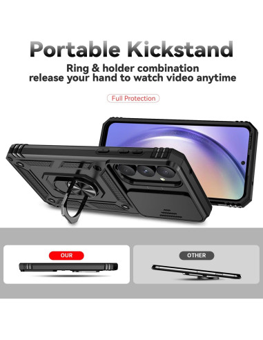 Funda SunStory para Samsung Galaxy A35 5G con soporte y tapa