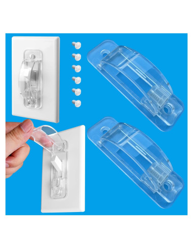 Cubierta de Interruptor de Luz LRANFOW, 2 Piezas Transparente