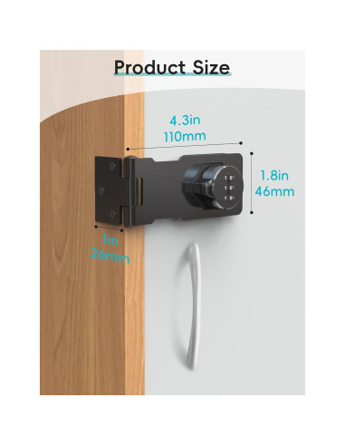 Cerradura de Combinación I-EASYDWW HZ2304001 Negra para Gabinete