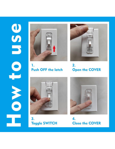 Cubierta de Interruptor de Luz LRANFOW, 2 Piezas Transparente