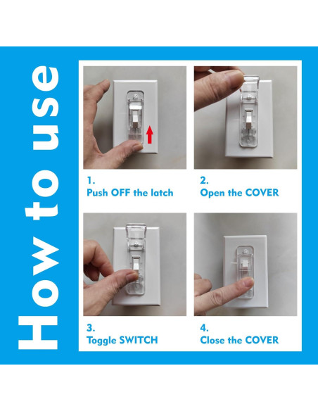 Cubierta de Interruptor de Luz LRANFOW, 2 Piezas Transparente