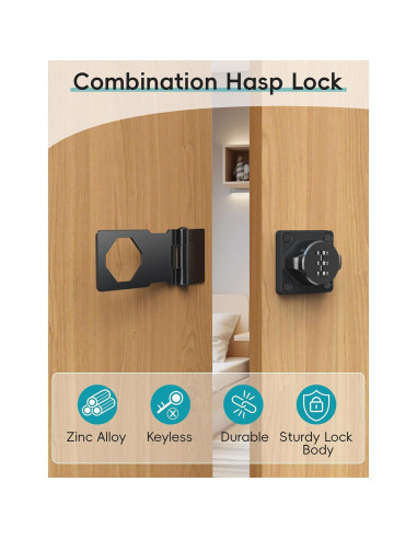 Cerradura de Combinación I-EASYDWW HZ2304001 Negra para Gabinete