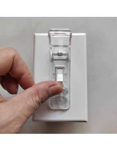 Cubierta de Interruptor de Luz LRANFOW, 2 Piezas Transparente