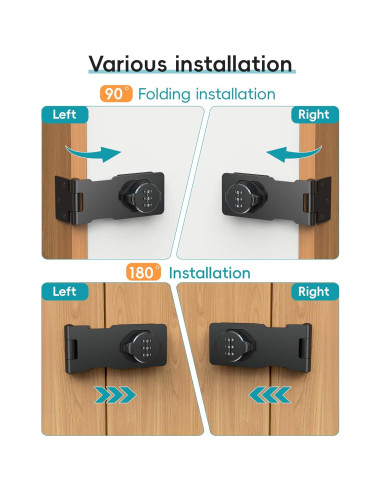 Cerradura de Combinación I-EASYDWW HZ2304001 Negra para Gabinete