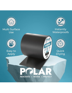 Cinta Selladora Impermeable Polar TapeSeal 5 cm x 1.52 m Negra 2