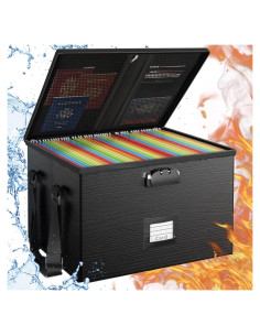 Caja de Archivos a Prueba de Fuego ROSONG 10L Negra