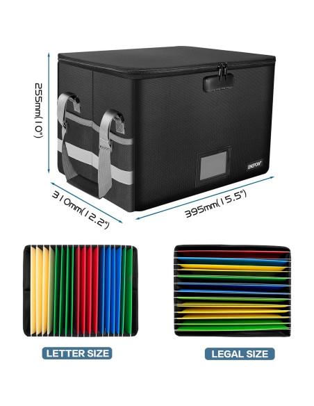 Caja de archivo a prueba de fuego ENGPOW con cerradura 33L