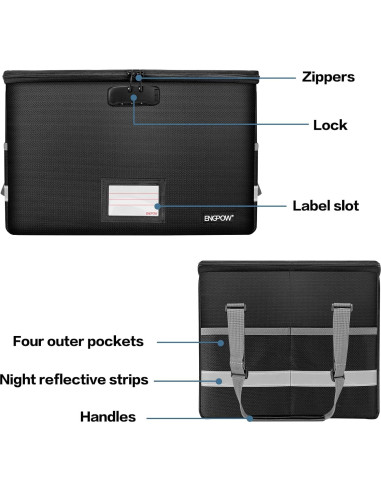 Caja de archivo a prueba de fuego ENGPOW con cerradura 33L