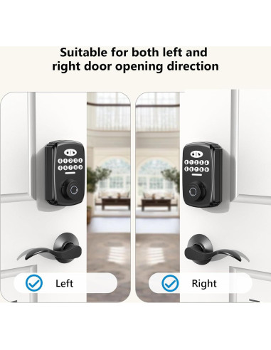 Cerradura Biométrica PHYSEN con Huella Dactilar y Manijas