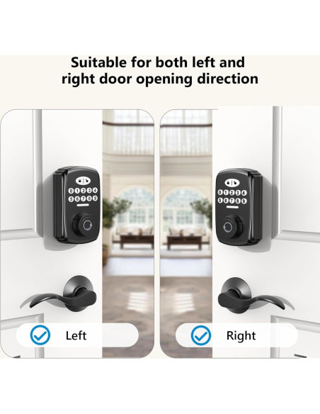 Cerradura Biométrica PHYSEN con Huella Dactilar y Manijas