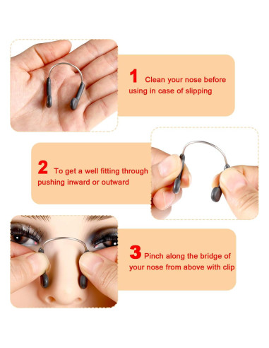 12 Clips de Nariz para Nadar Fiada - Adultos y Niños