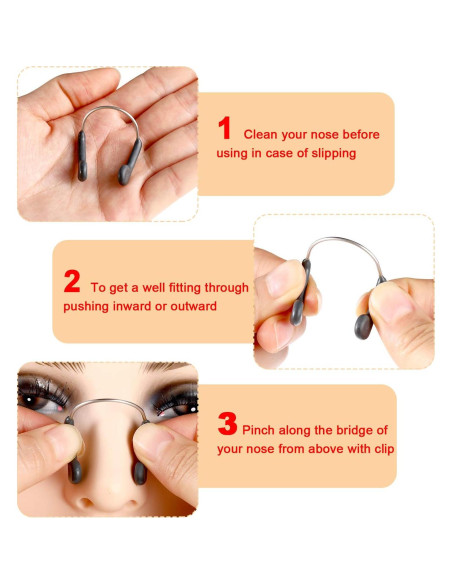 12 Clips de Nariz para Nadar Fiada - Adultos y Niños