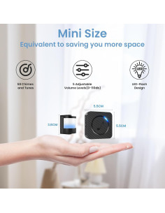 Sensor de Movimiento Inalámbrico COTINSE con 2 Sensores y Alarma 2