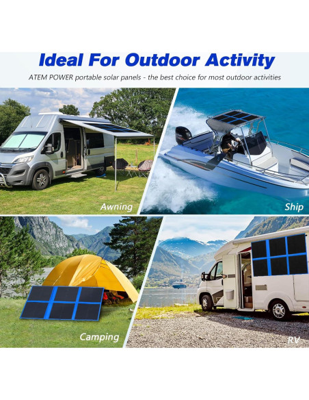 Panel Solar Plegable ATEM POWER 200W con Controlador MPPT
