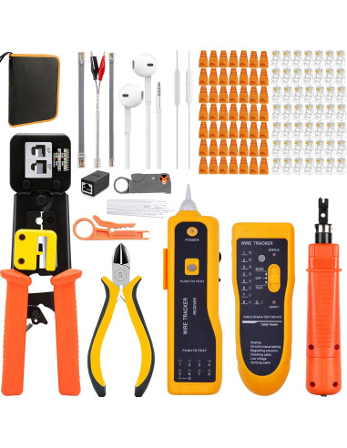Juego de Crimpado RJ45 LEATBUY-TECH con Cortador y Pinzas