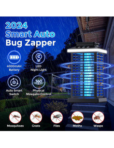 Zapper de Insectos KOOSA 4000V Recargable con Luz LED 2