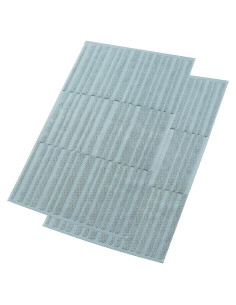 Alfombrillas de Baño SEMAXE 2-Pack Algodón Antideslizantes Azul