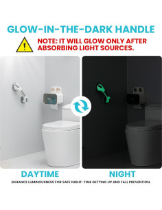 Barra de Agarre TAILI 30.99 cm Gris Brilla en la Oscuridad 2