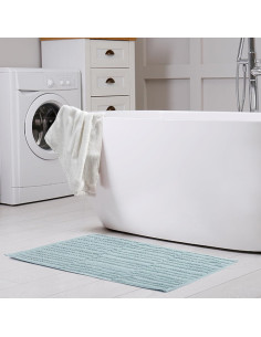 Alfombrillas de Baño SEMAXE 2-Pack Algodón Antideslizantes Azul 2