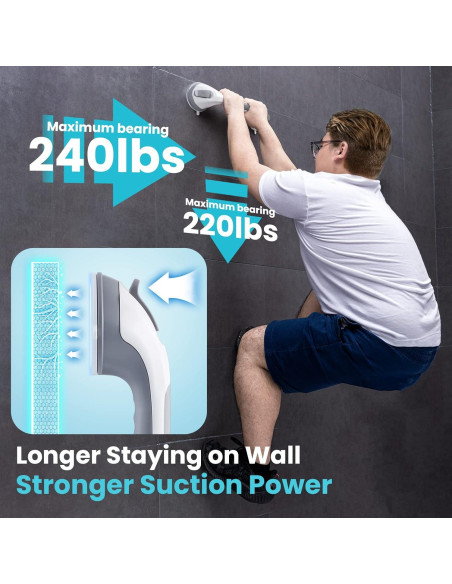 Barra de Agarre TAILI 30.99 cm Gris Brilla en la Oscuridad