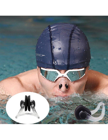 10 Clips para la Nariz Linwnil para Natación - Ajuste Universal
