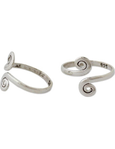 Anillo de Dedo Artesanal de Plata de Ley NOVICA - Bohemio Ajustable 2