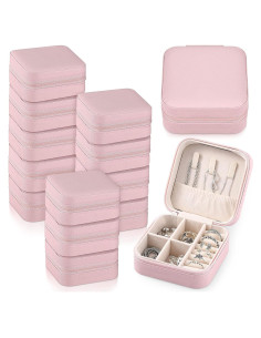 Estuches de Joyería Portátiles Yinkin - 12 Pcs Rosa