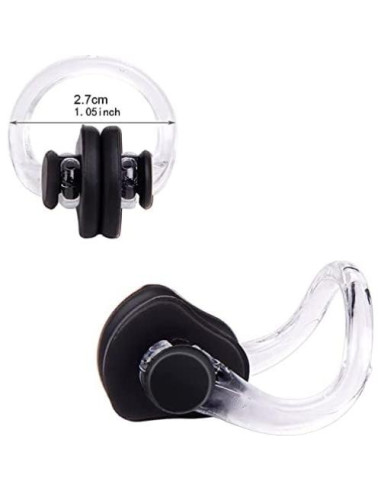 10 Clips para la Nariz Linwnil para Natación - Ajuste Universal