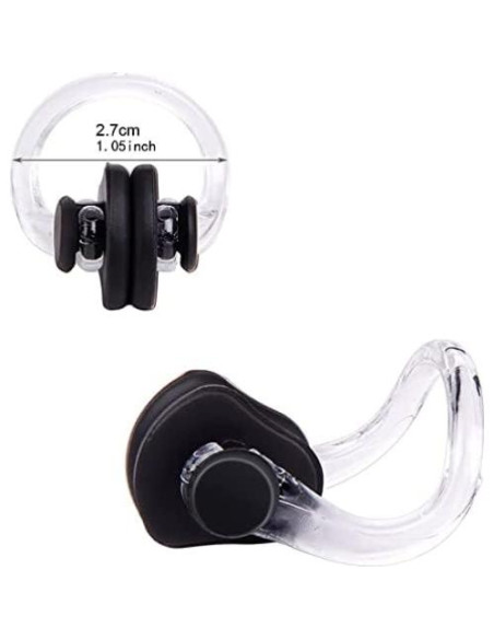 10 Clips para la Nariz Linwnil para Natación - Ajuste Universal