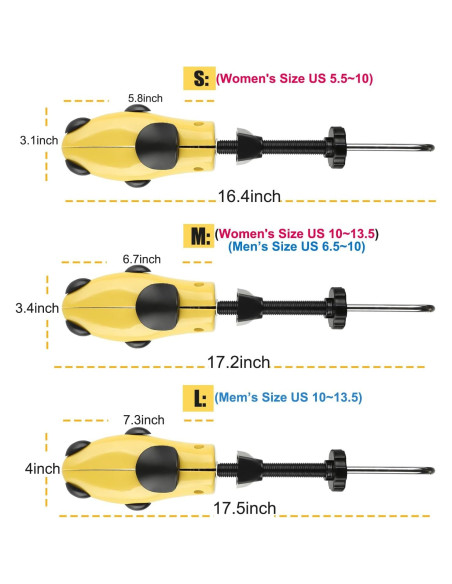 Estirador de Zapatos Eachway Ajustable para Hombre Talla 10-13.5