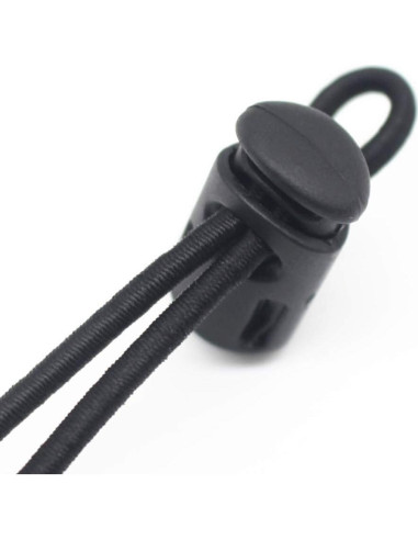 Bloqueos de Cuerda YaHoGa 25 pcs + 10 yardas Cuerda 3mm Negra