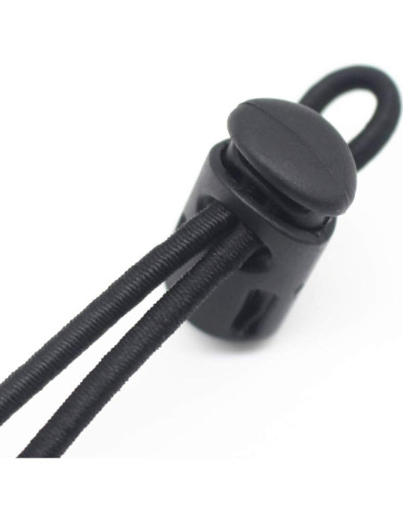 Bloqueos de Cuerda YaHoGa 25 pcs + 10 yardas Cuerda 3mm Negra