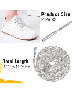 Cordoneras de Strass Brillantes Larrel 120cm para Zapatillas 2