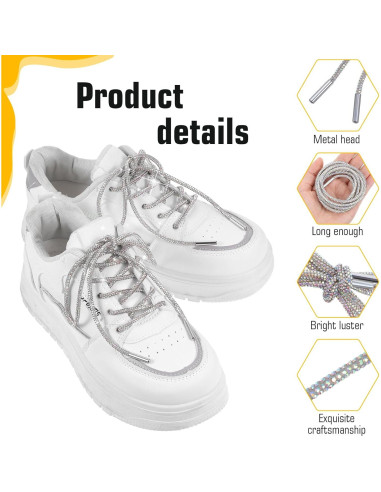 Cordoneras de Strass Brillantes Larrel 120cm para Zapatillas