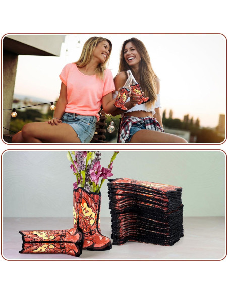 24 Enfriadores de Lata Vaquero SiliFine Neopreno 12oz Marrón