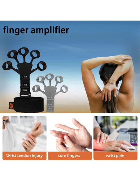 Entrenador de Fuerza de Agarre Wuvee 6 Niveles Ajustable