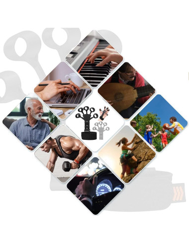 Entrenador de Fuerza de Agarre Wuvee 6 Niveles Ajustable