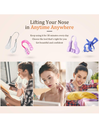 Clip Elevador de Nariz Frienda - 4 Piezas de Silicona